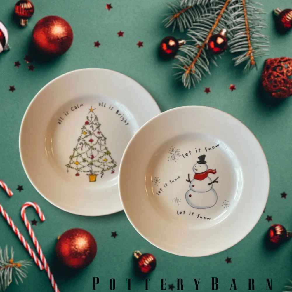 Pottery Barn Holiday Cheer Plates